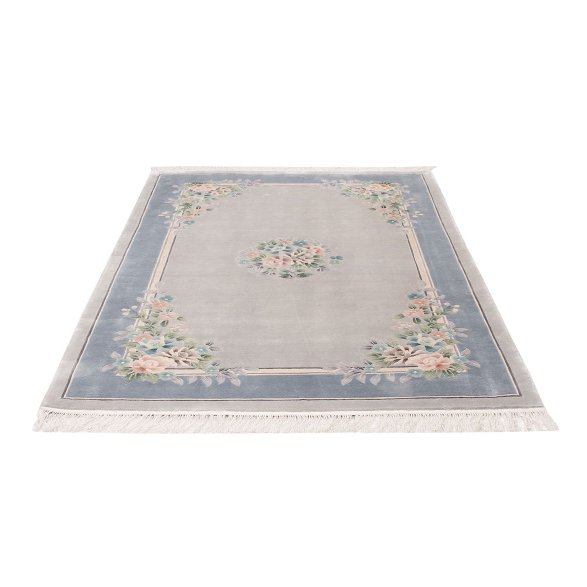 Tapis en soie - Soie chinoise - 185 x 123 cm - gris