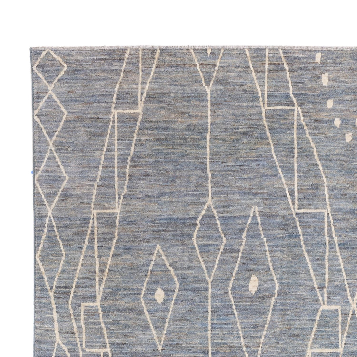 Tapis berbère - 304 x 194 cm - bleu de mer