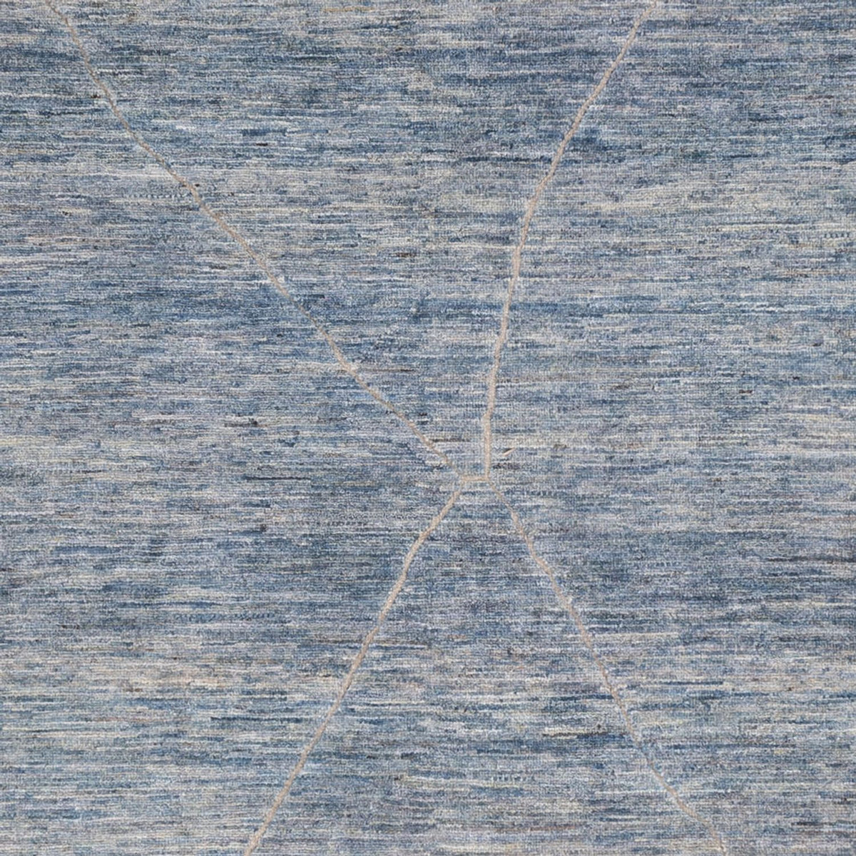 Tapis berbère - 298 x 258 cm - bleu de mer
