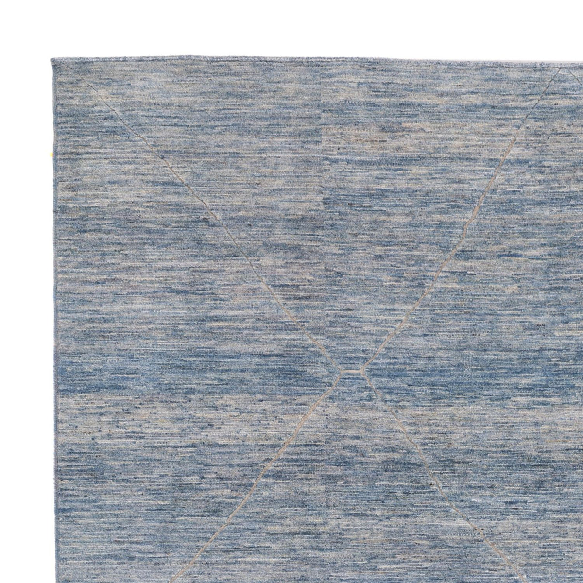 Tapis berbère - 298 x 258 cm - bleu de mer