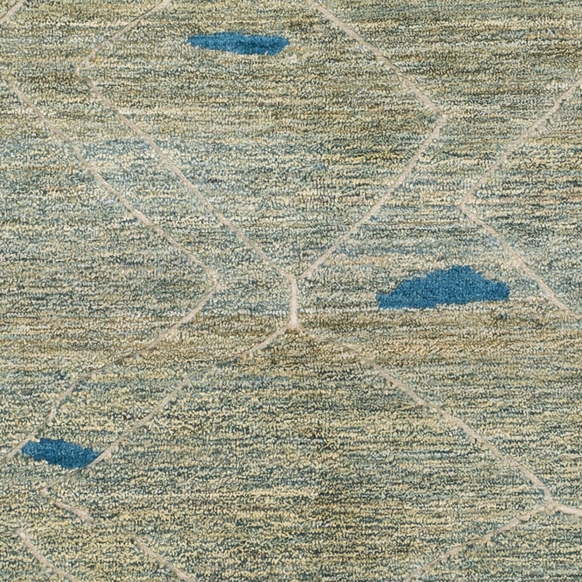 Tapis berbère - 199 x 160 cm - vert clair