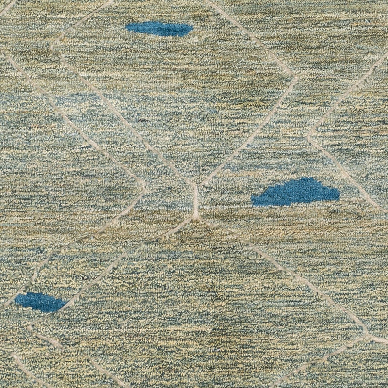 Tapis berbère - 199 x 160 cm - vert clair