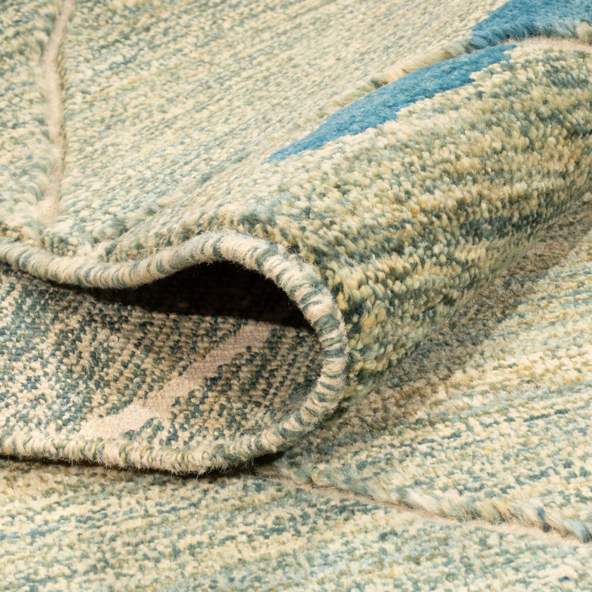 Tapis berbère - 199 x 160 cm - vert clair