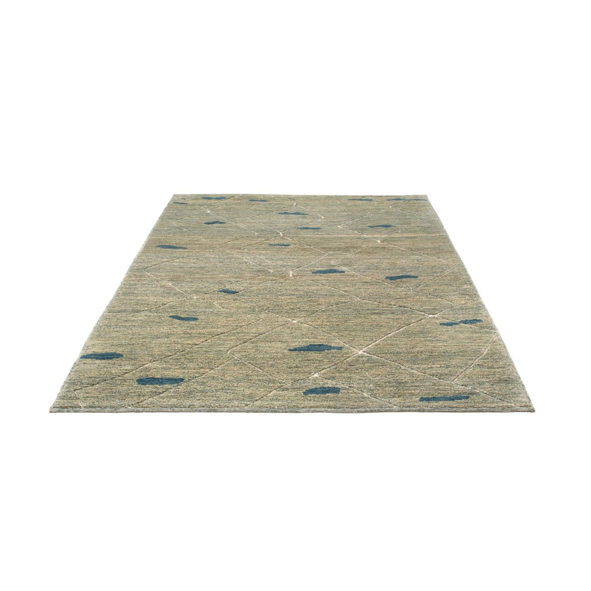 Tapis berbère - 199 x 160 cm - vert clair