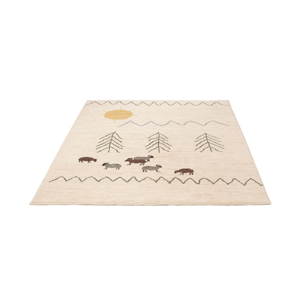 Tapis berbère - 200 x 146 cm - crème