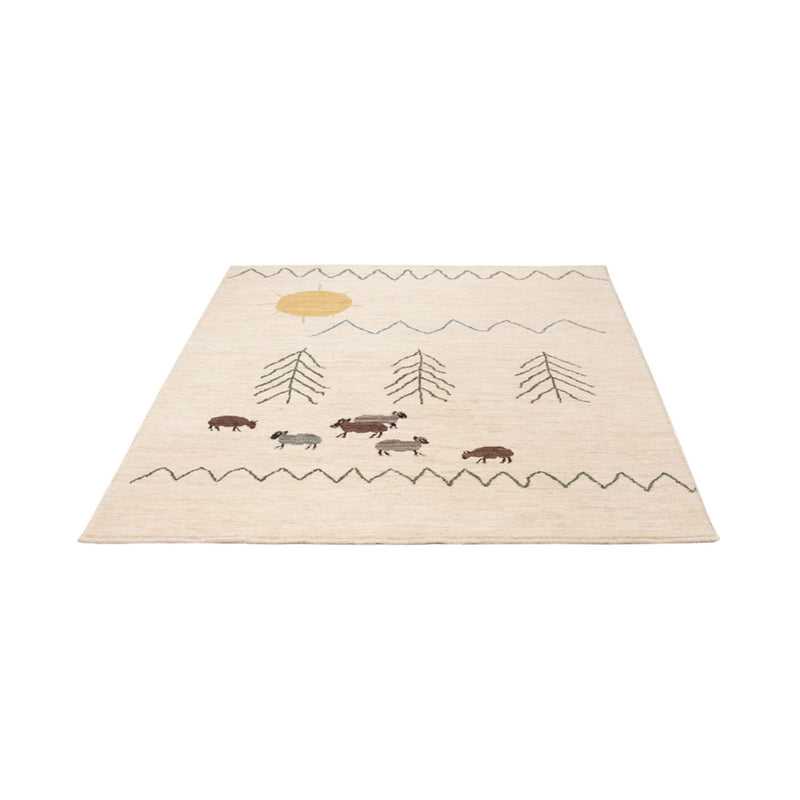 Tapis berbère - 200 x 146 cm - crème