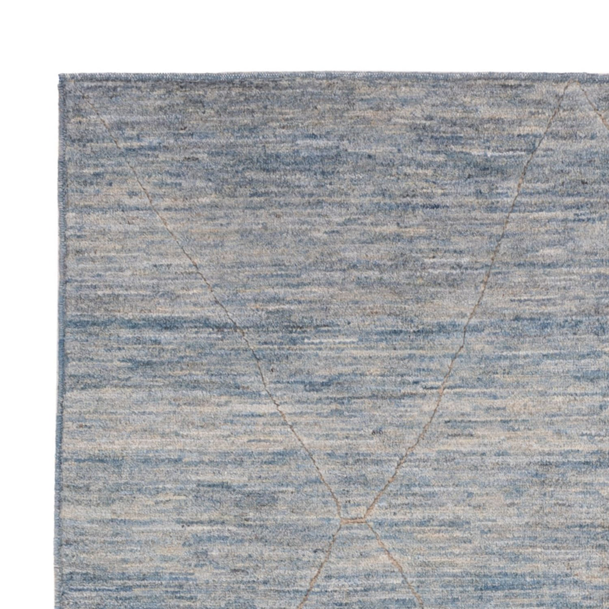Tapis berbère - 196 x 154 cm - bleu de mer