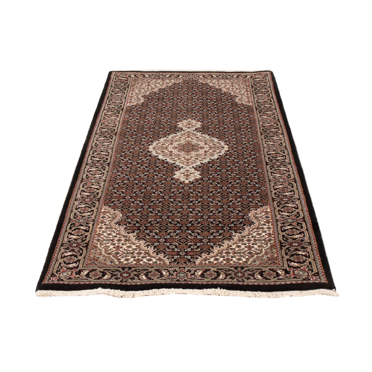 Tapis de couloir Tapis oriental - Tabriz - 202 x 85 cm - beige foncé