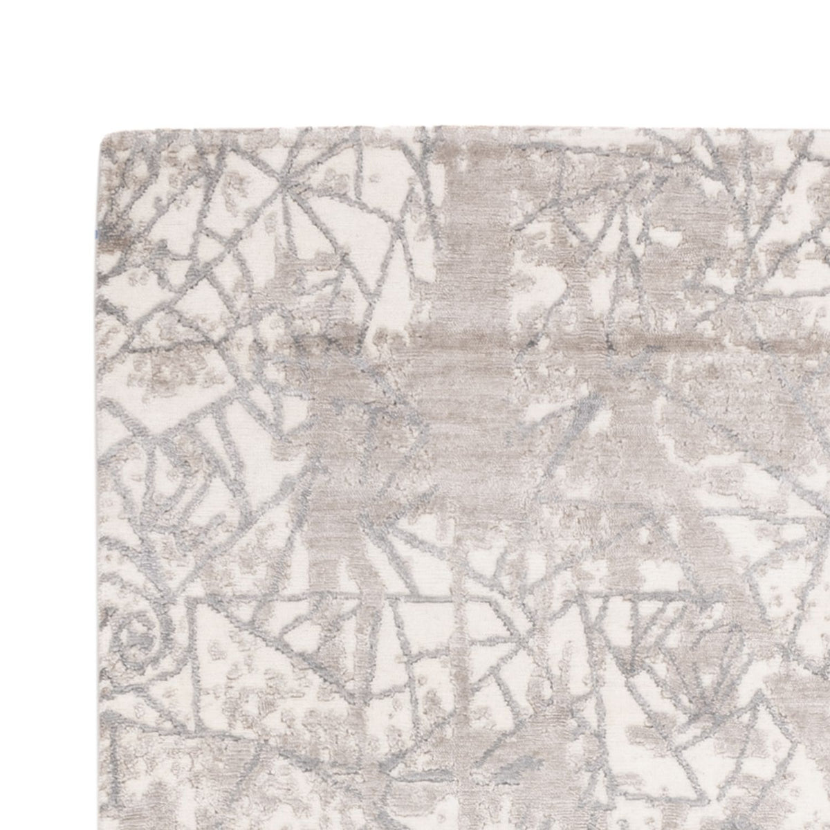 Tapis design - 206 x 154 cm - argent