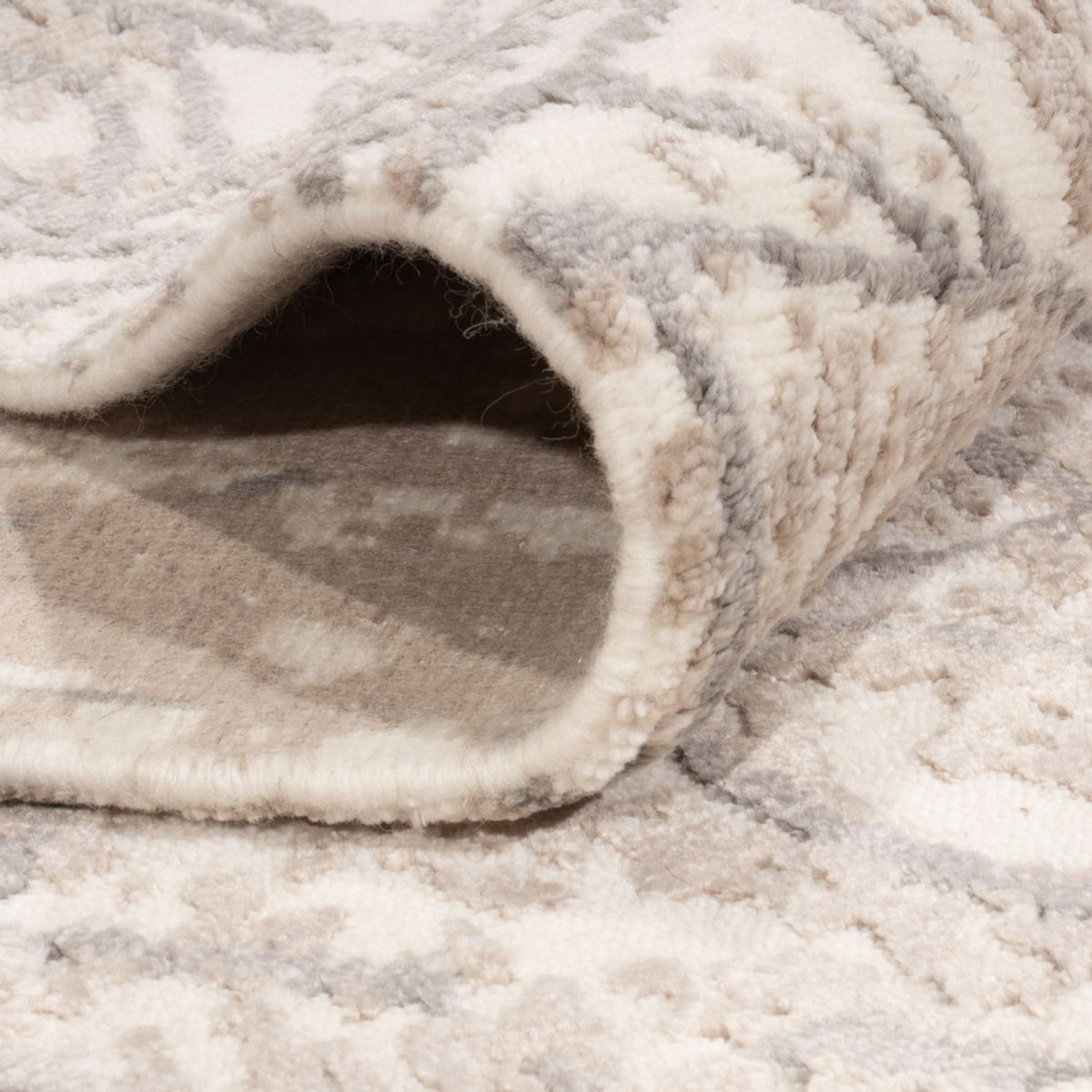 Tapis design - 206 x 154 cm - argent