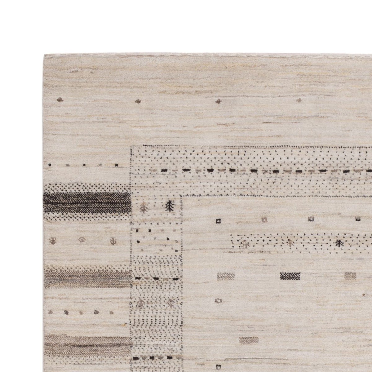 Tapis Gabbeh - Loribaft Indus - 207 x 156 cm - argent