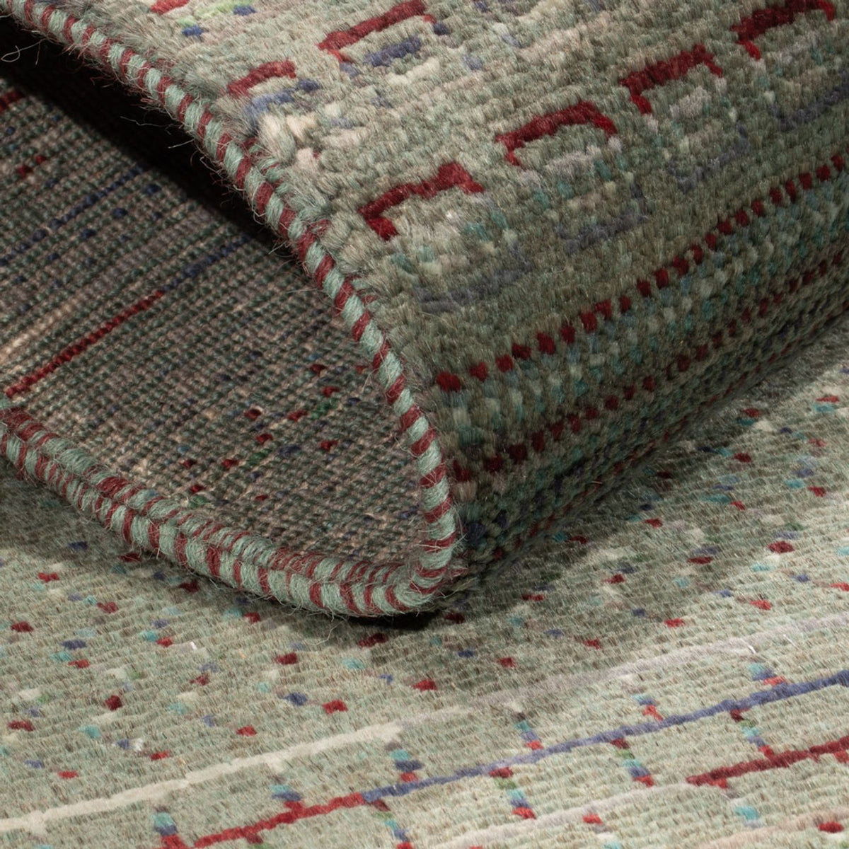 Tapis Gabbeh - Persan - 208 x 136 cm - vert foncé