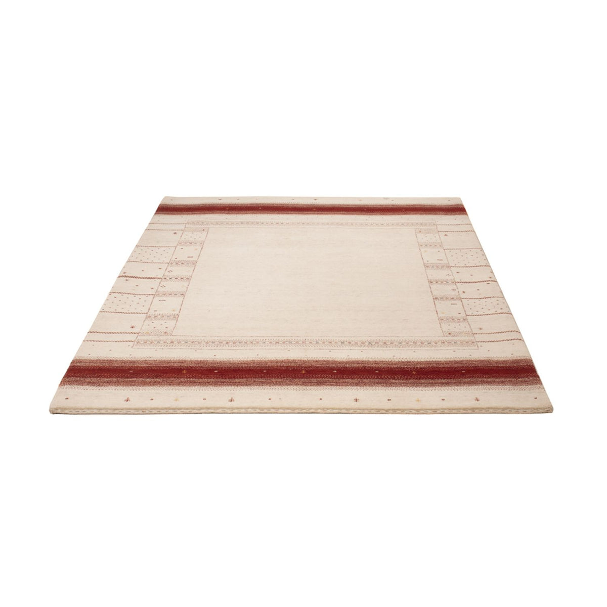 Tapis Gabbeh - Loribaft Indus - 190 x 148 cm - blanc
