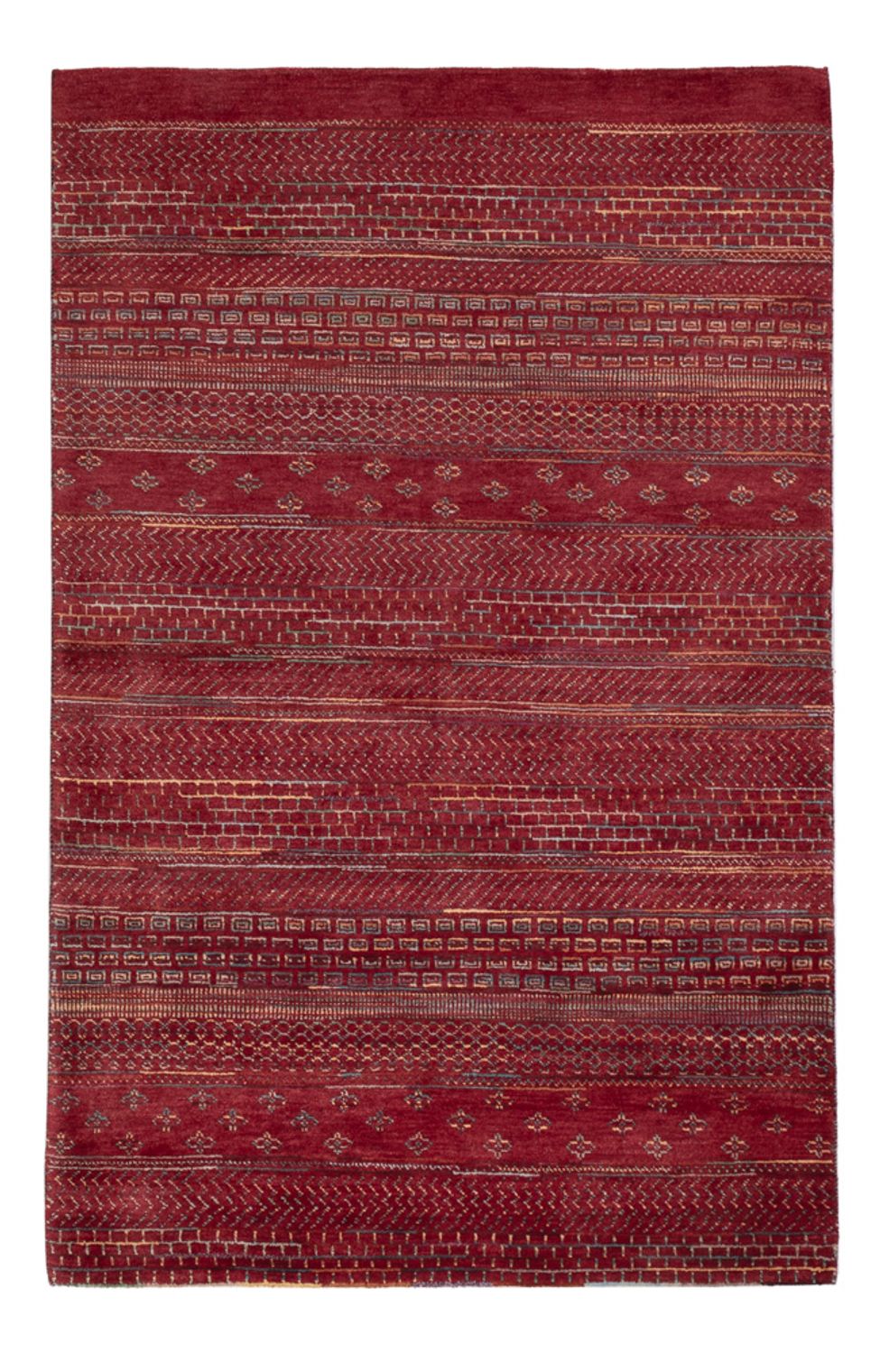 Tapis Gabbeh - Loribaft Indus - 192 x 122 cm - rouge