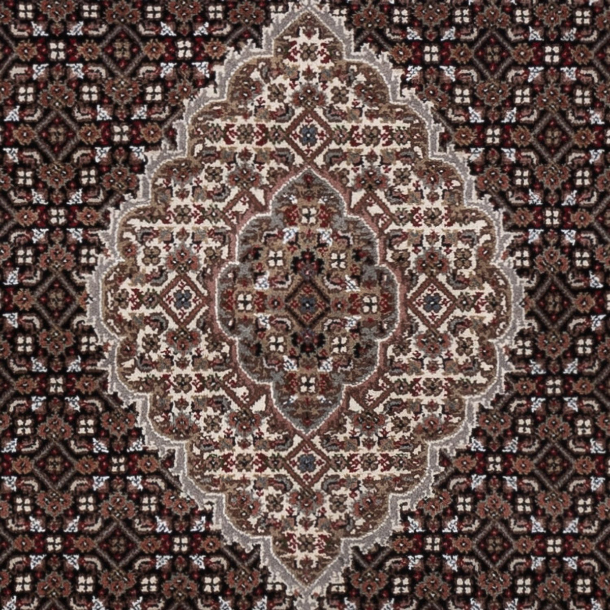 Tapis oriental - Tabriz - 196 x 141 cm - gris foncé