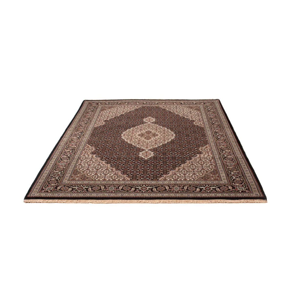 Tapis oriental - Tabriz - 205 x 143 cm - gris foncé