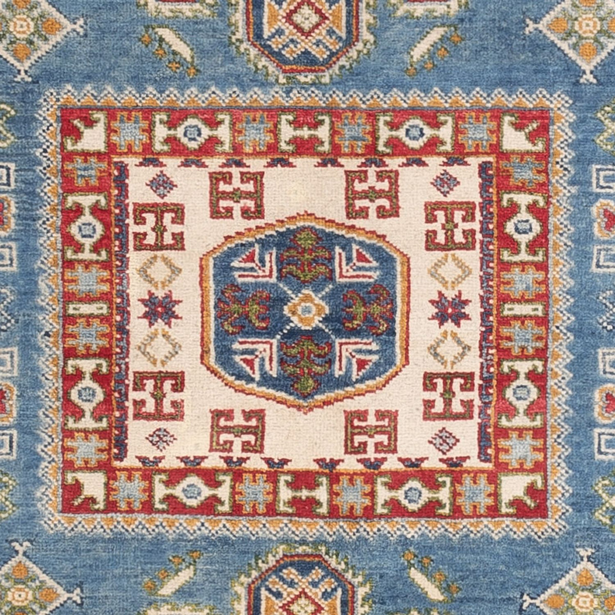 Tapis Ziegler - Kazak - 193 x 148 cm - bleu