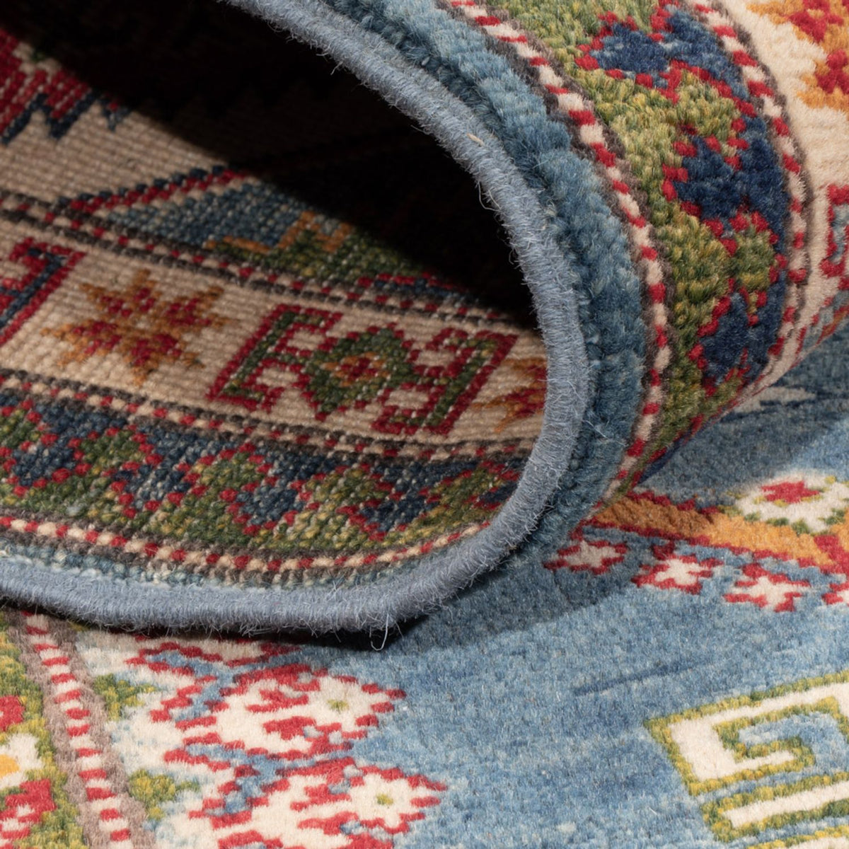 Tapis Ziegler - Kazak - 193 x 148 cm - bleu