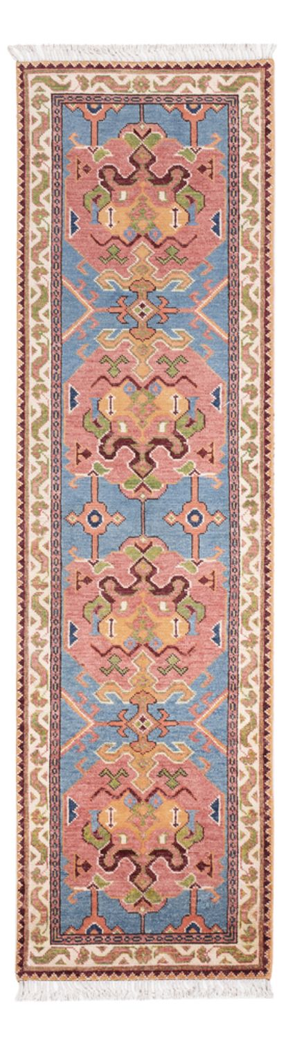Tapis de couloir Tapis Ziegler - Kazak - 297 x 76 cm - bleu