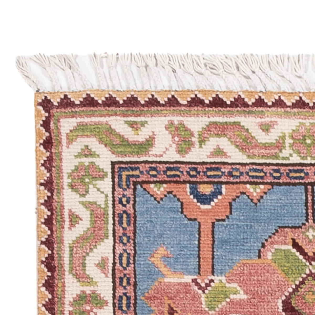 Tapis de couloir Tapis Ziegler - Kazak - 297 x 76 cm - bleu