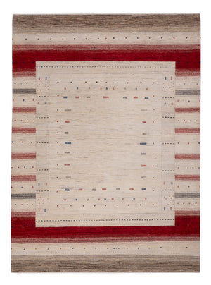 Tapis Gabbeh - Loribaft Indus - 242 x 176 cm - beige clair