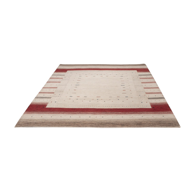 Tapis Gabbeh - Loribaft Indus - 242 x 176 cm - beige clair