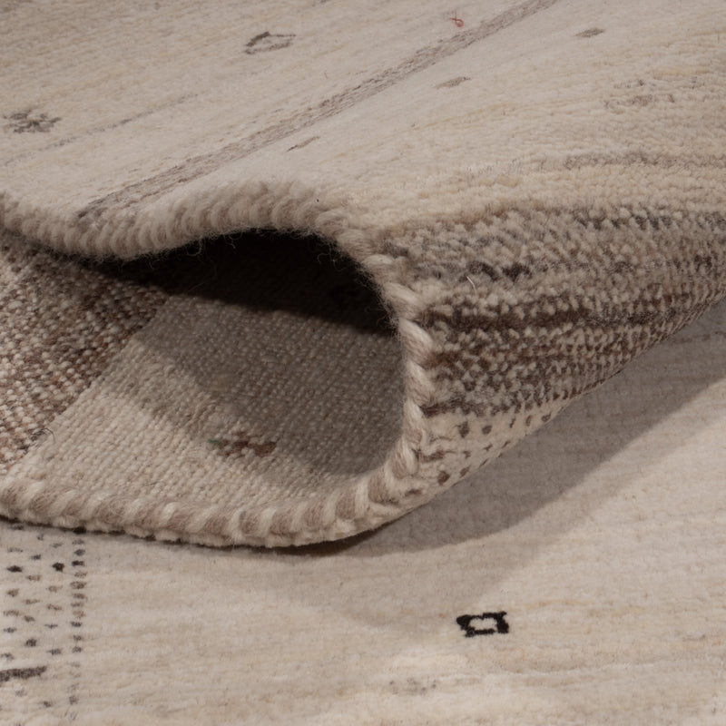 Tapis Gabbeh - Loribaft Indus - 245 x 174 cm - beige clair