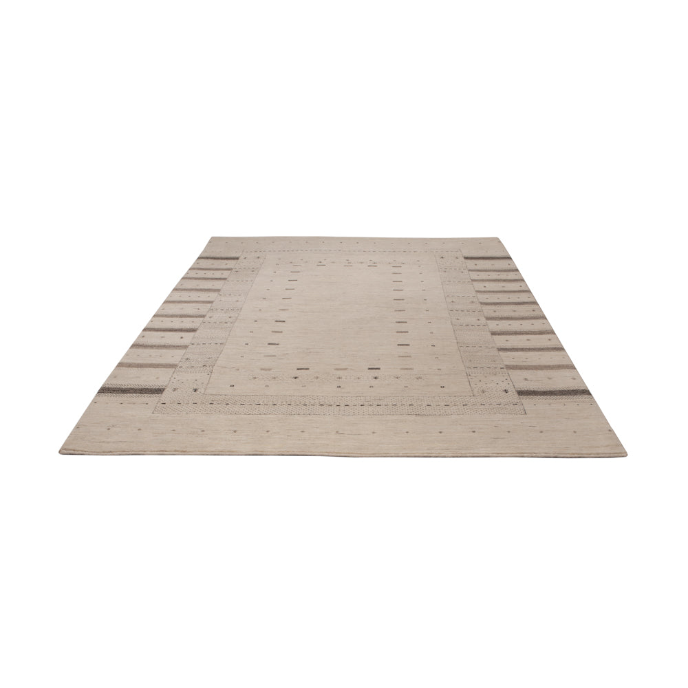 Tapis Gabbeh - Loribaft Indus - 245 x 174 cm - beige clair