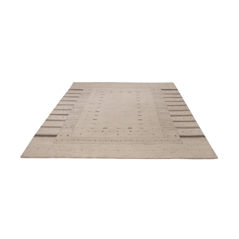 Tapis Gabbeh - Loribaft Indus - 245 x 174 cm - beige clair
