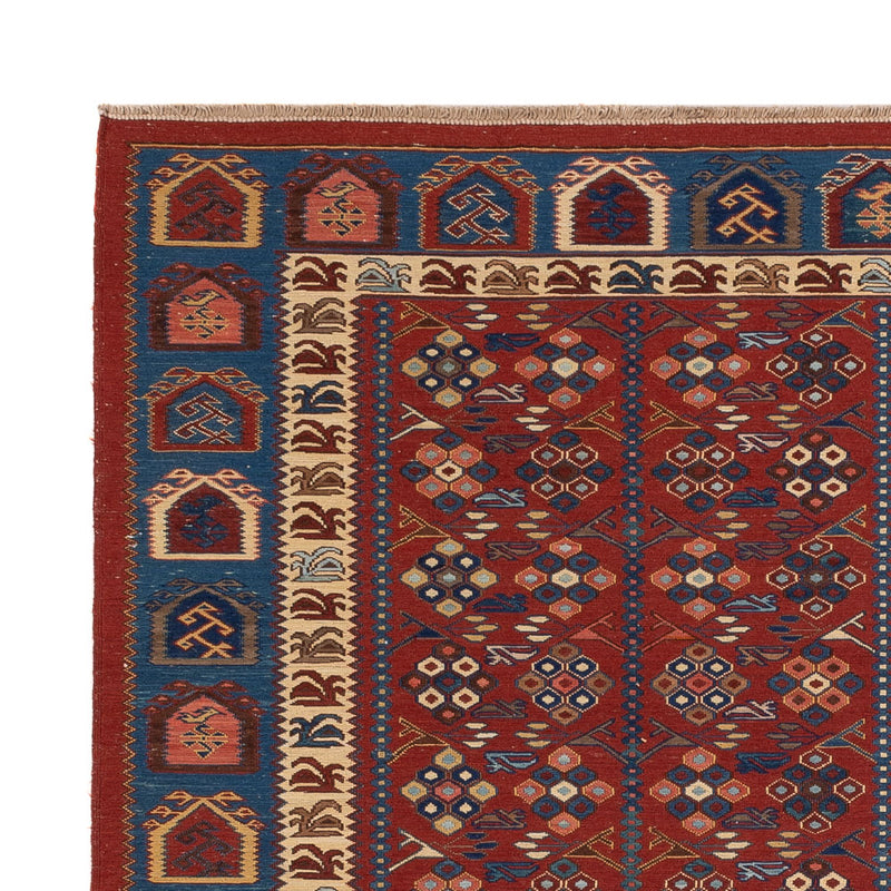Tapis Kelim - Oriental - Soumak - 228 x 175 cm - rouille