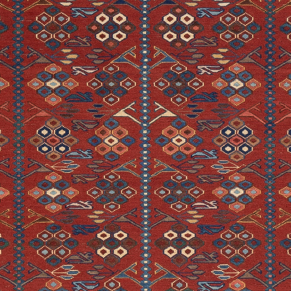 Tapis Kelim - Oriental - Soumak - 229 x 175 cm - rouille