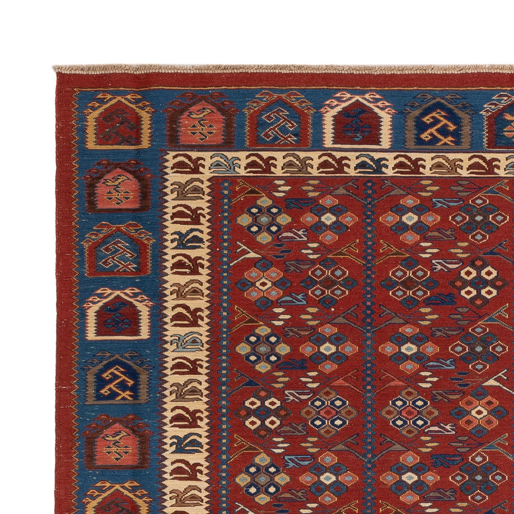 Tapis Kelim - Oriental - Soumak - 229 x 175 cm - rouille