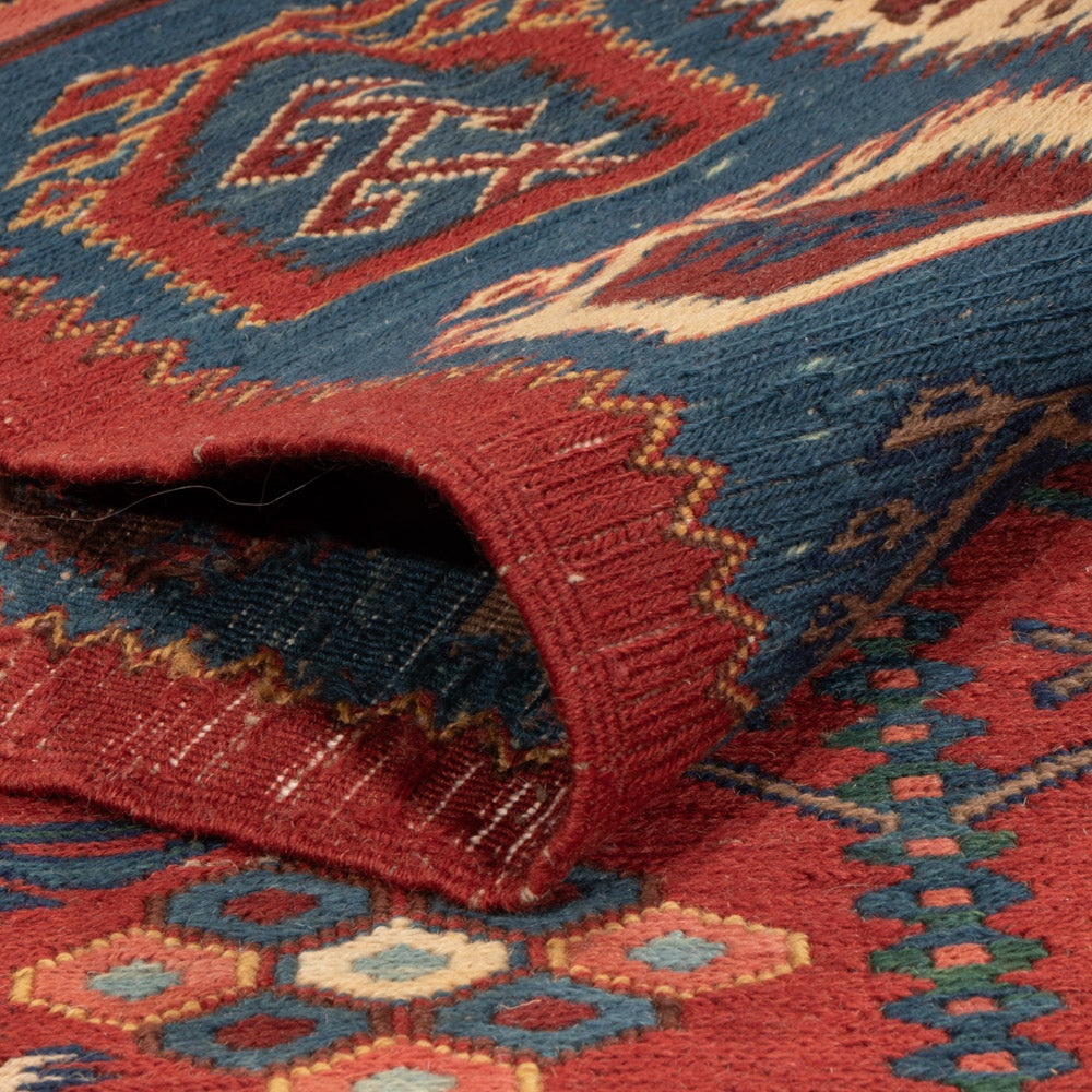 Tapis Kelim - Oriental - Soumak - 229 x 175 cm - rouille