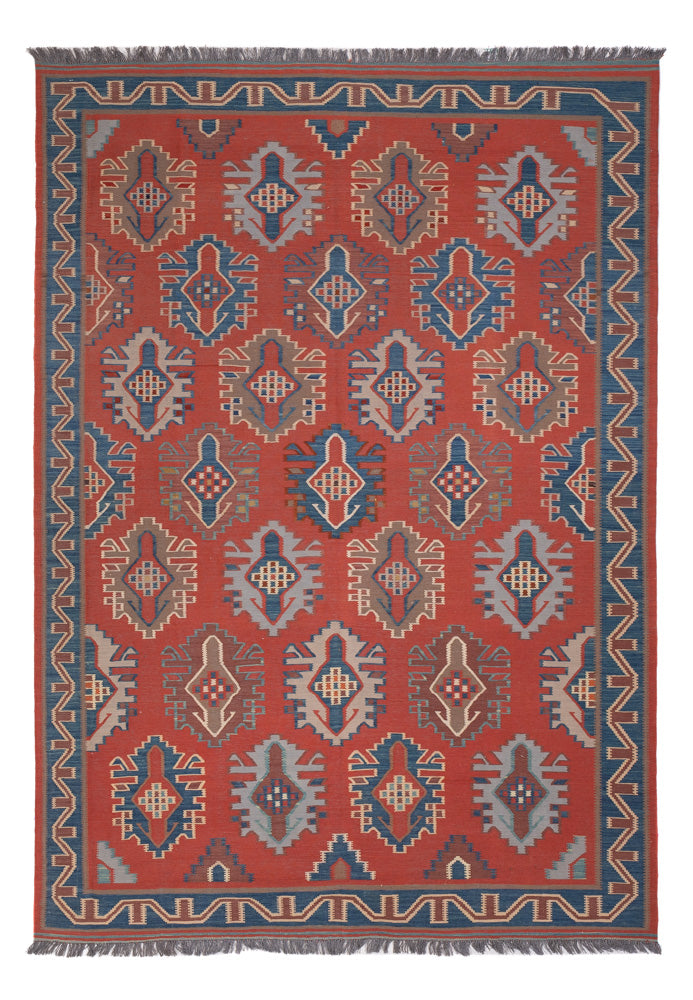 Tapis Kelim - Oriental - Royal - 253 x 177 cm - rouge
