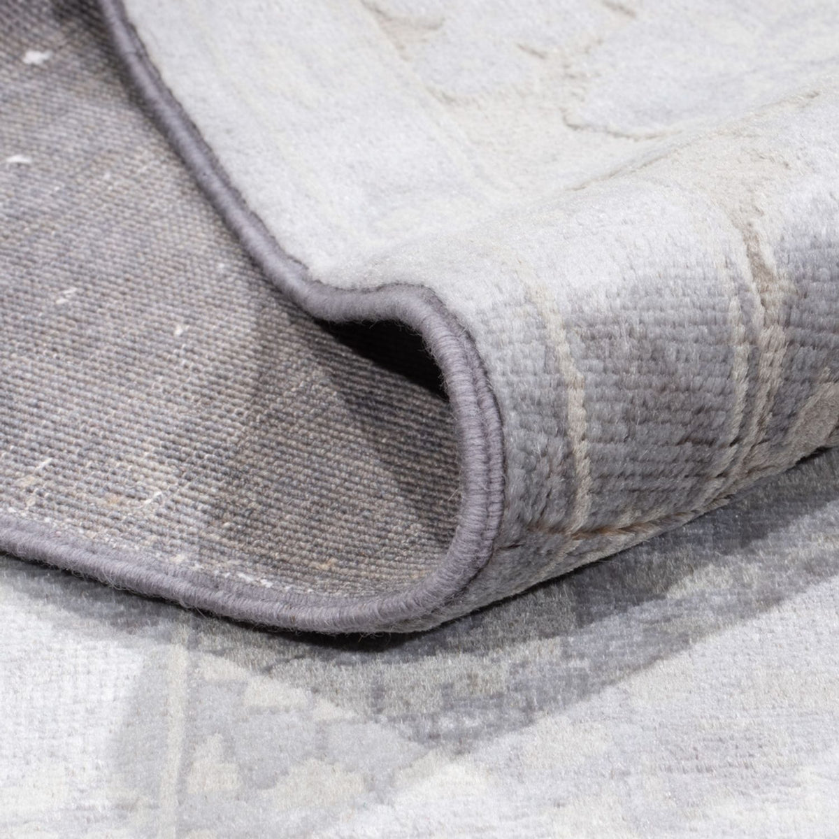Tapis design - 295 x 246 cm - argent