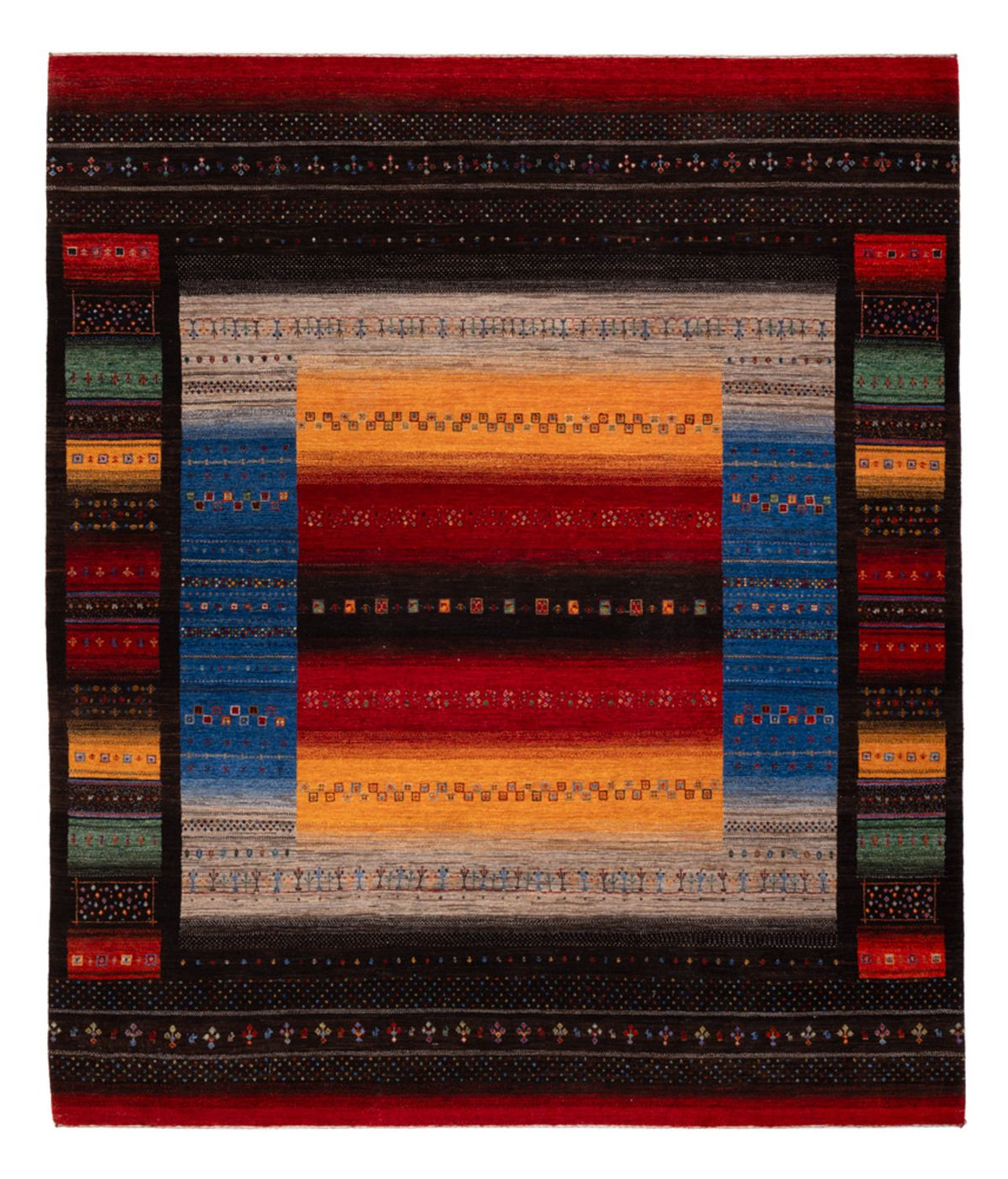 Tapis Gabbeh - Loribaft Indus - 304 x 257 cm - multicolore