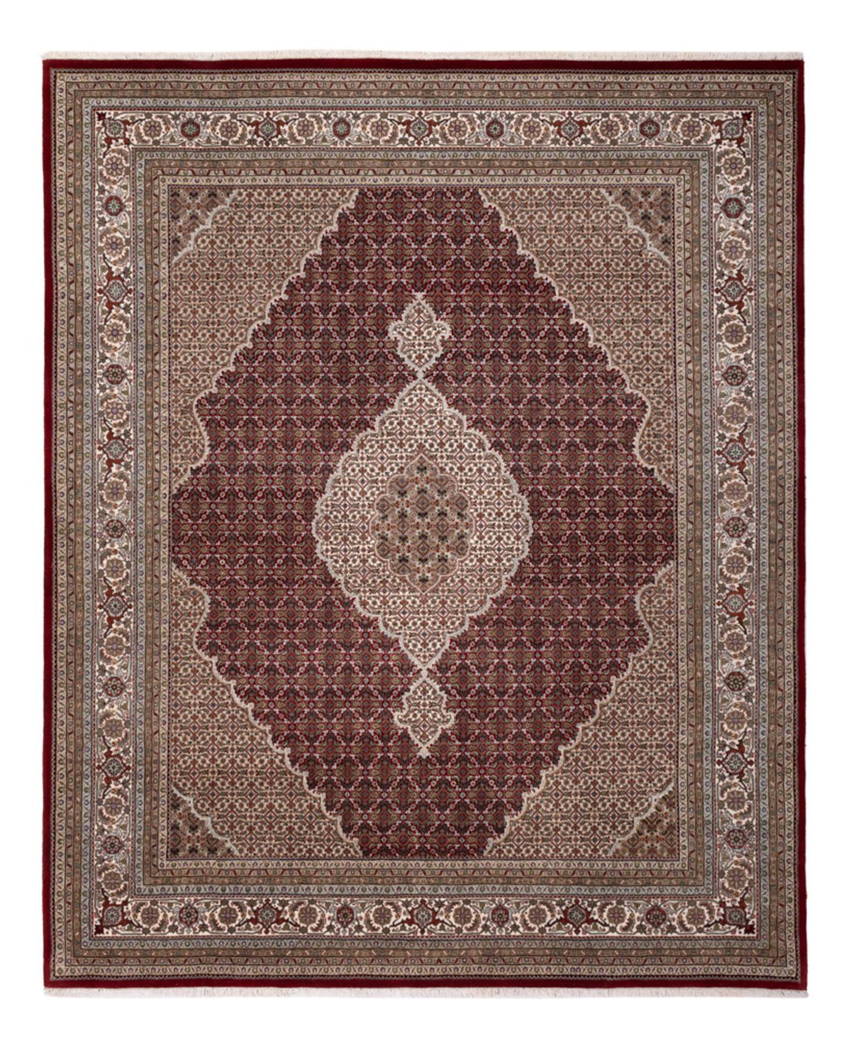 Tapis oriental - Tabriz - 303 x 253 cm - beige foncé