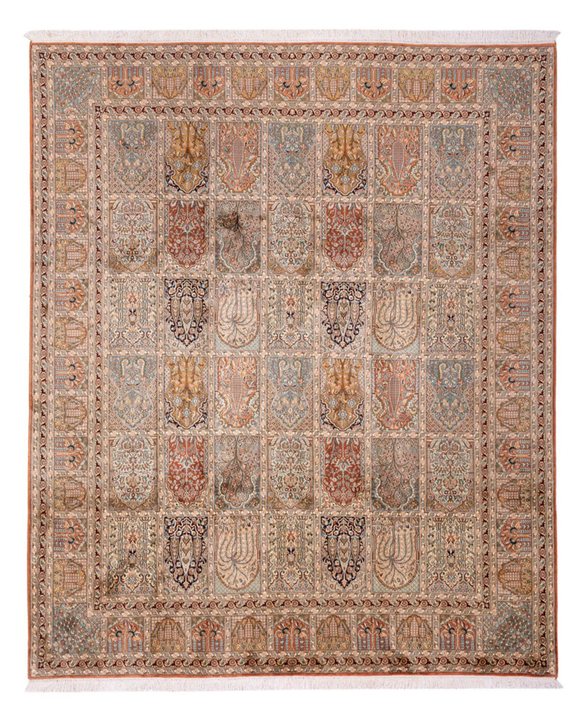Tapis en soie - Soie du Cachemire - 307 x 250 cm - multicolore