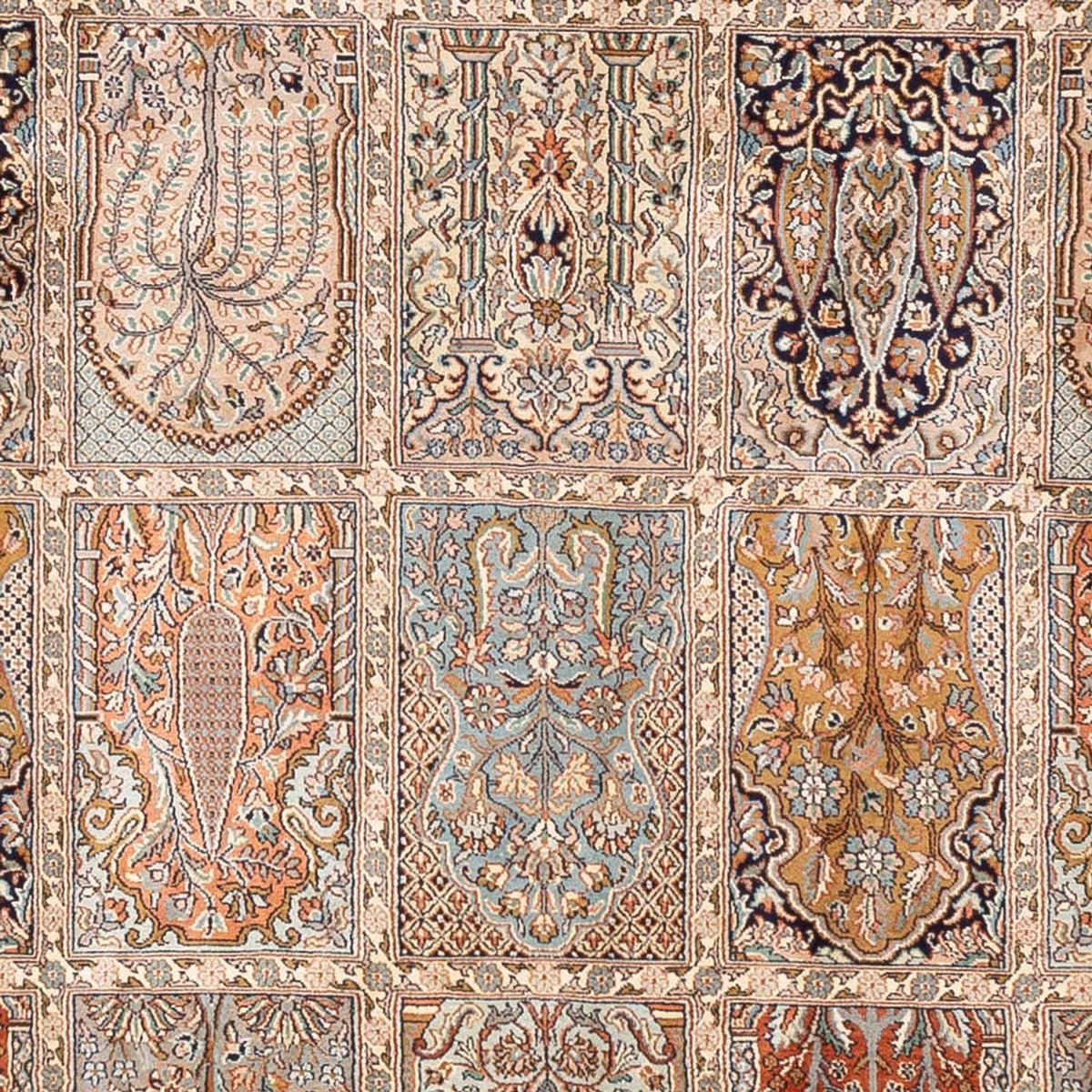 Tapis en soie - Soie du Cachemire - 307 x 250 cm - multicolore