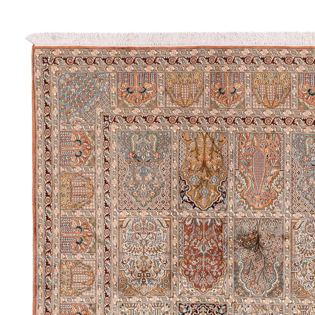Tapis en soie - Soie du Cachemire - 307 x 250 cm - multicolore