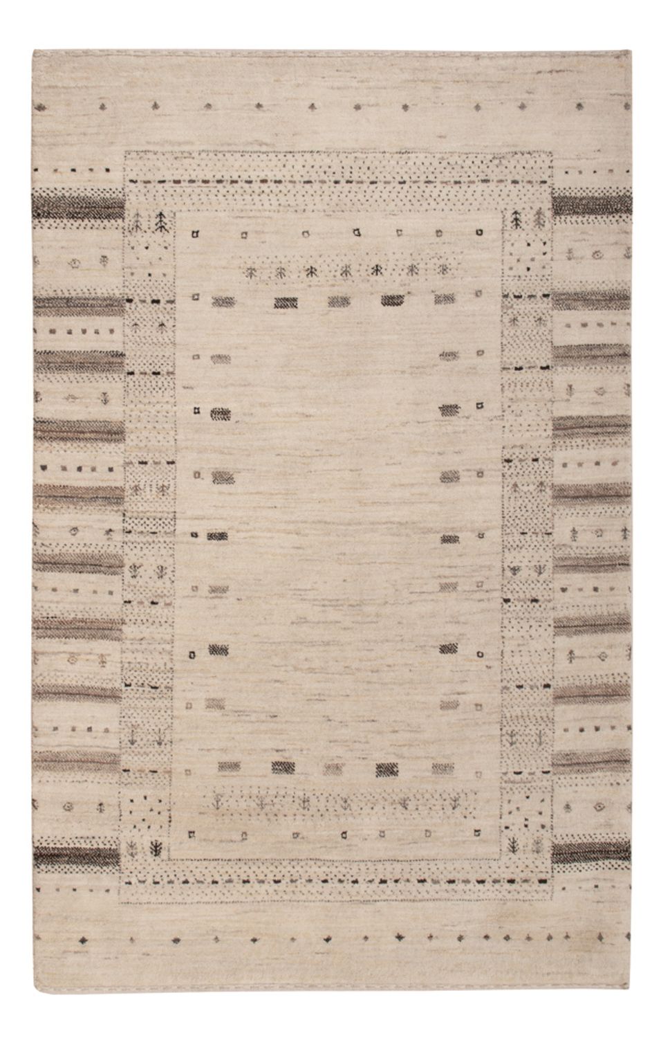 Tapis Gabbeh - Loribaft Indus - 152 x 105 cm - crème