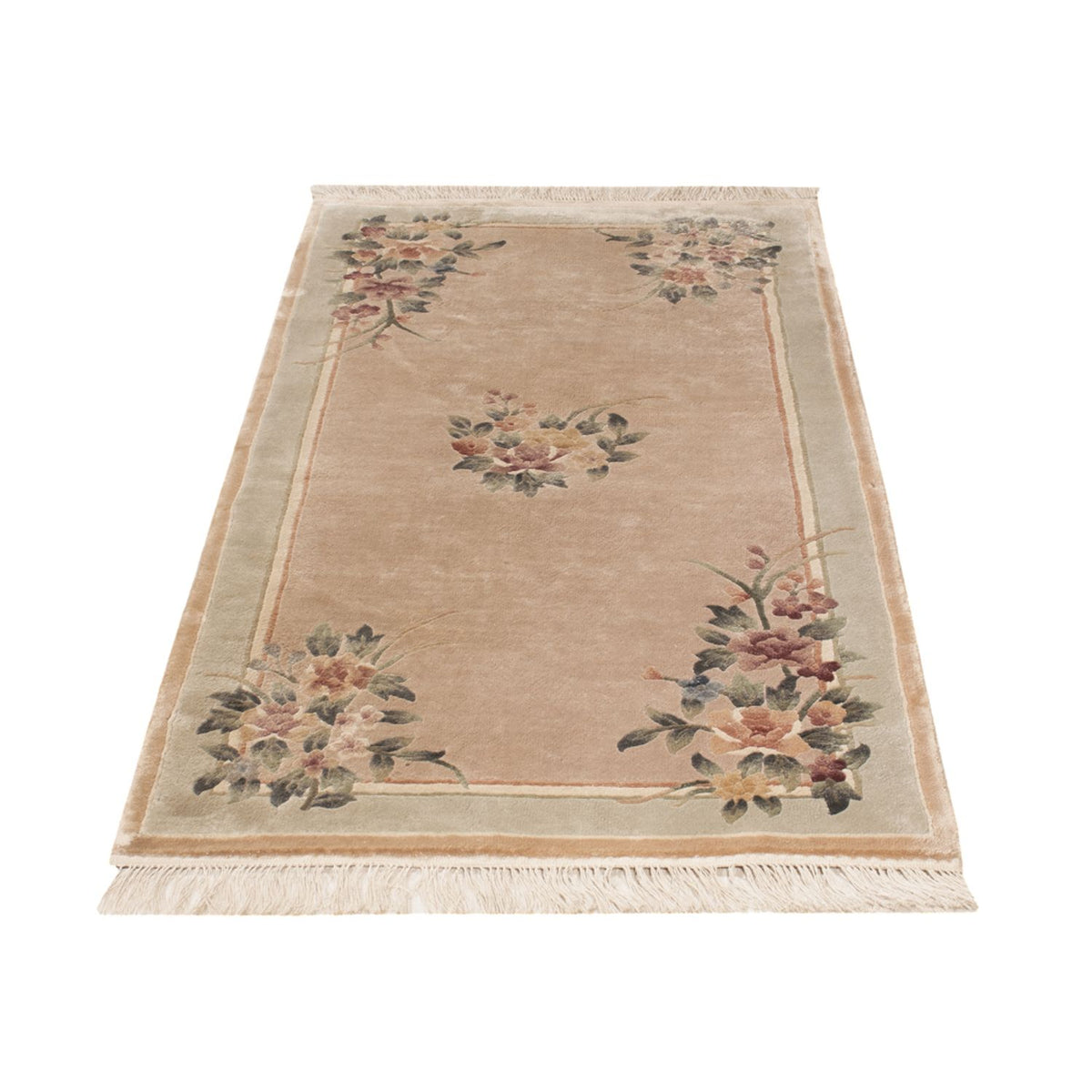 Tapis en soie - Soie chinoise - 135 x 70 cm - beige