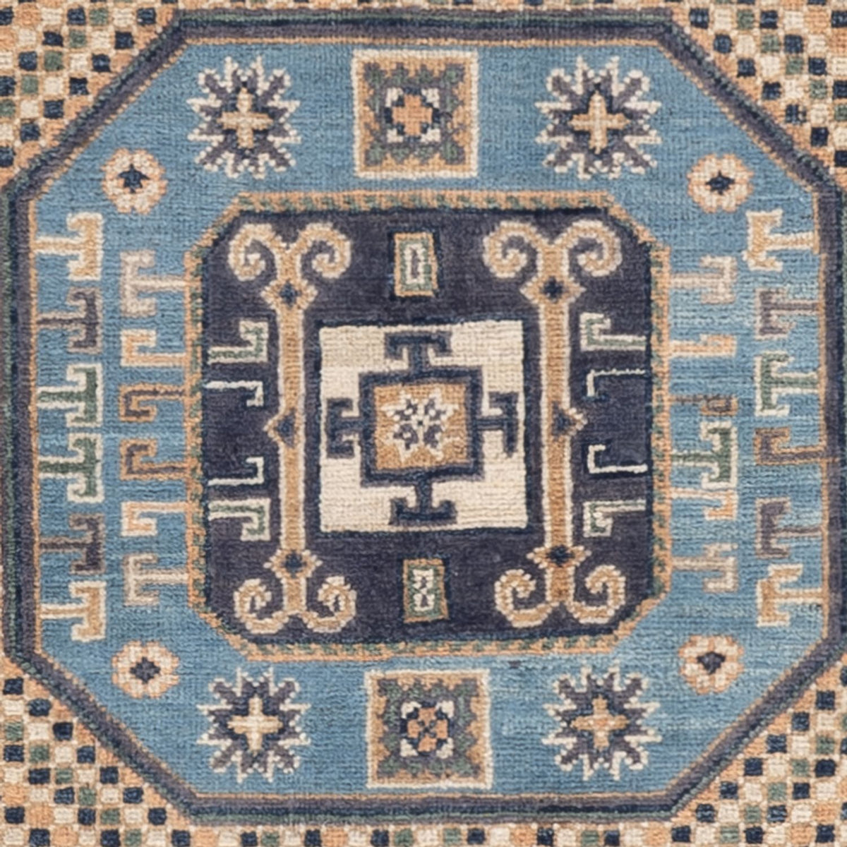 Tapis Ziegler - Kazak - 180 x 117 cm - bleu foncé