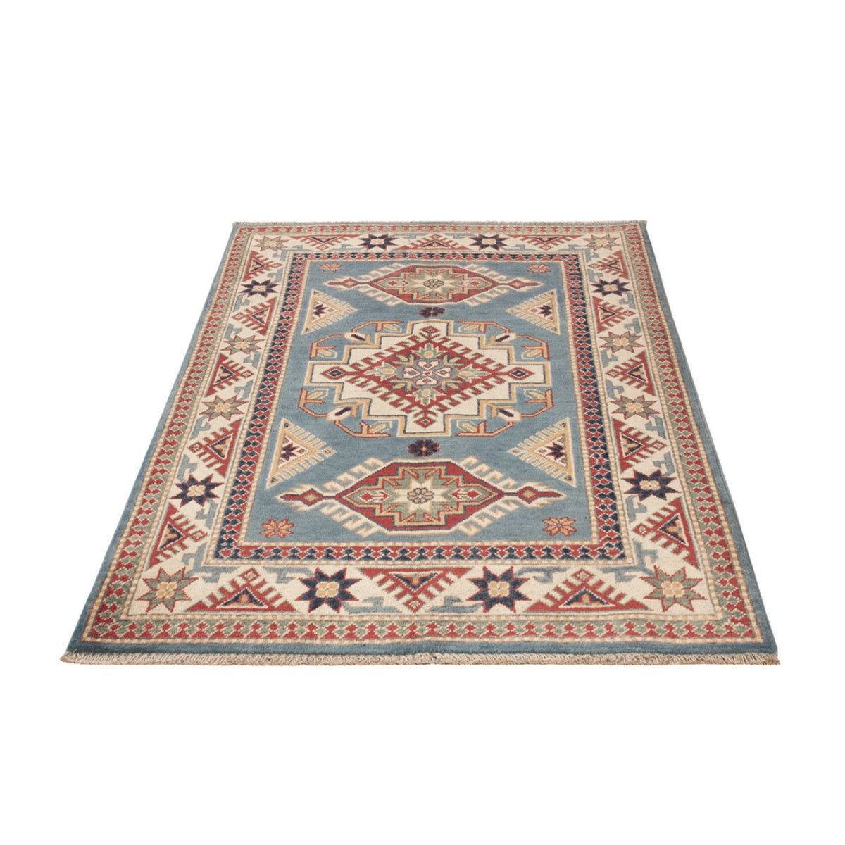 Tapis Ziegler - Kazak - 149 x 97 cm - bleu clair