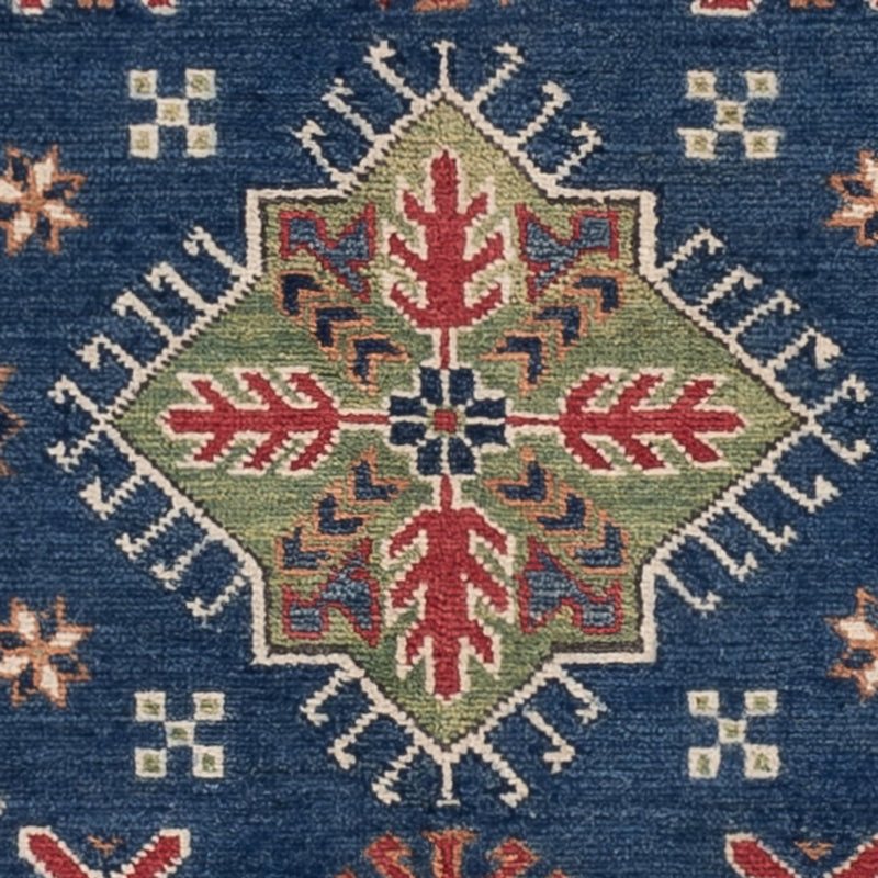 Tapis Ziegler - Kazak - 152 x 98 cm - bleu