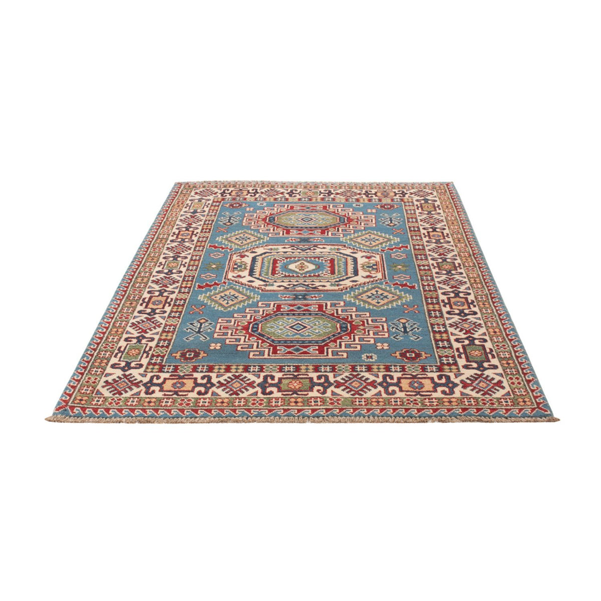 Tapis Ziegler - Kazak - 186 x 120 cm - bleu clair