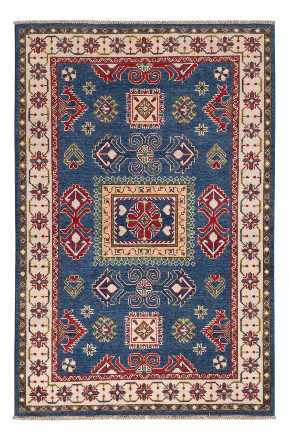 Tapis Ziegler - Kazak - 188 x 122 cm - bleu
