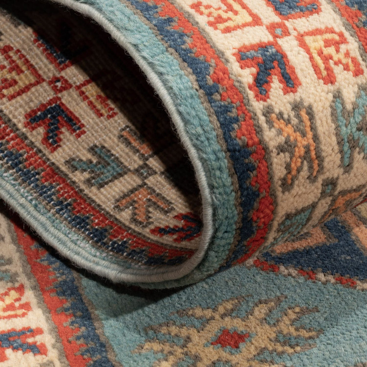 Tapis Ziegler - Kazak - 124 x 78 cm - bleu clair