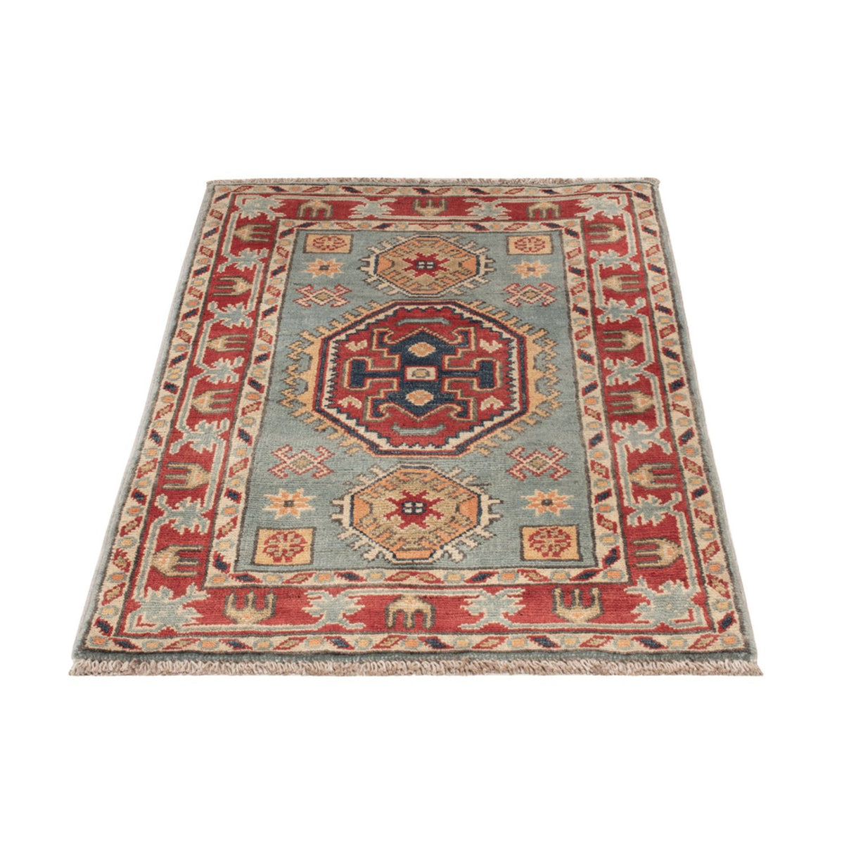Tapis Ziegler - Kazak - 87 x 58 cm - bleu clair