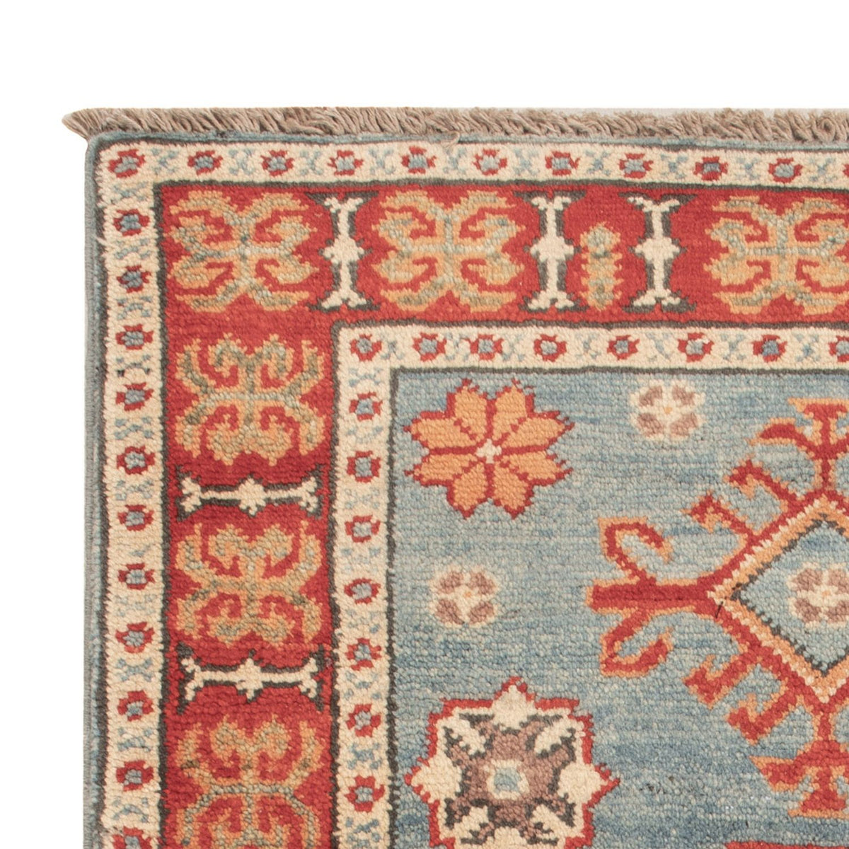 Tapis Ziegler - Kazak - 88 x 59 cm - bleu clair